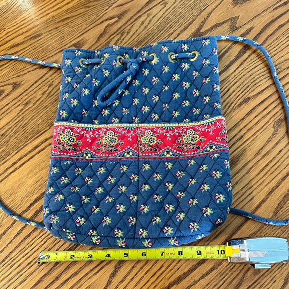 Vintage Vera Bradley draw string backpack. Emily design. - Picture 1 of 5